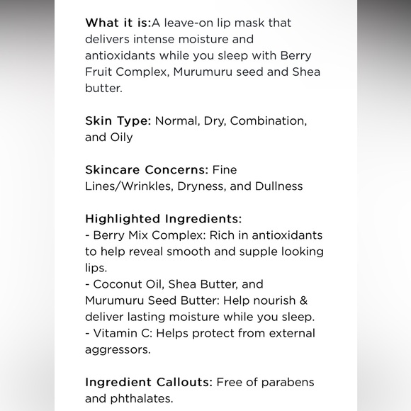 Laneige - Lip Sleeping Mask in Berry | NIB - Picture 7 of 15